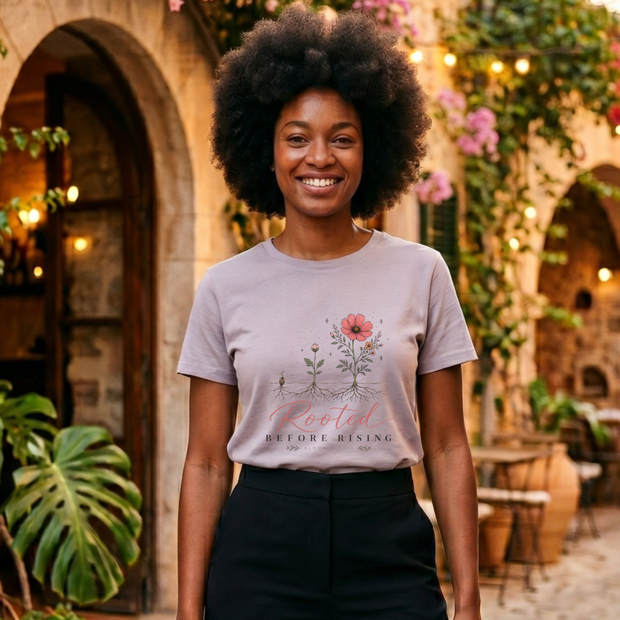 Rooted Before Rising T-Shirt | Bloom Within