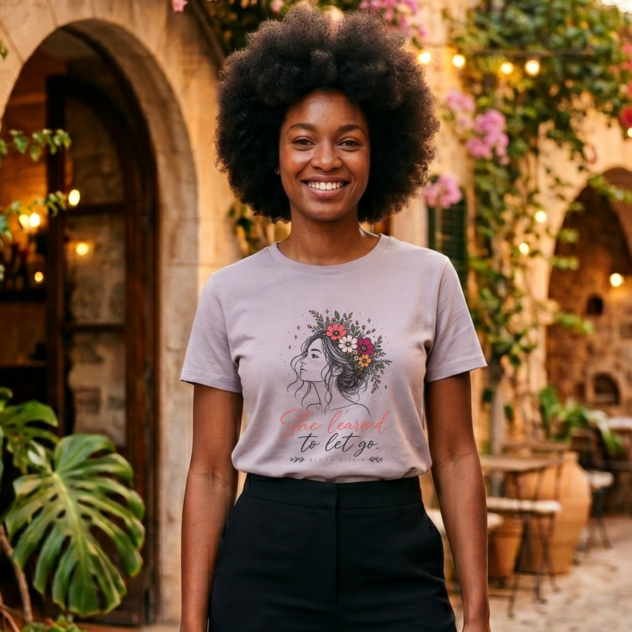 She Learned To Let Go T-Shirt | Bloom Within