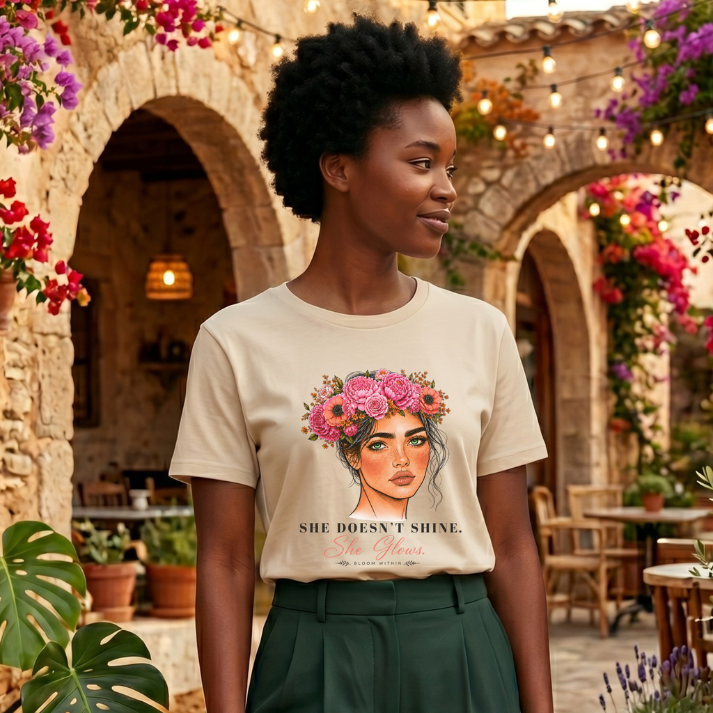 She Doesn't Shine She Glows | Bloom Within