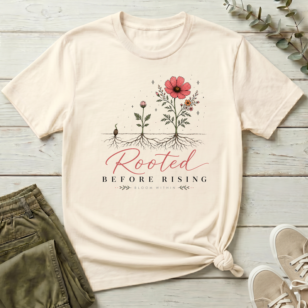 Rooted Before Rising T-Shirt | Bloom Within