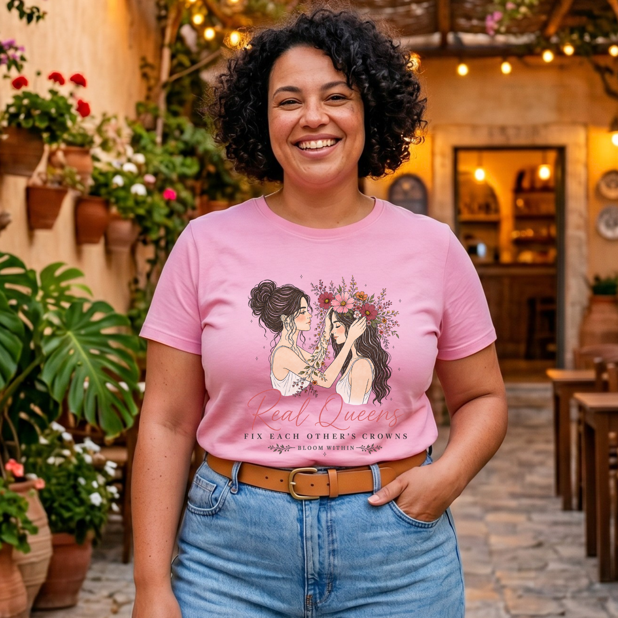 Real Queens Fix Each Other's Crowns T-Shirt | Bloom Within