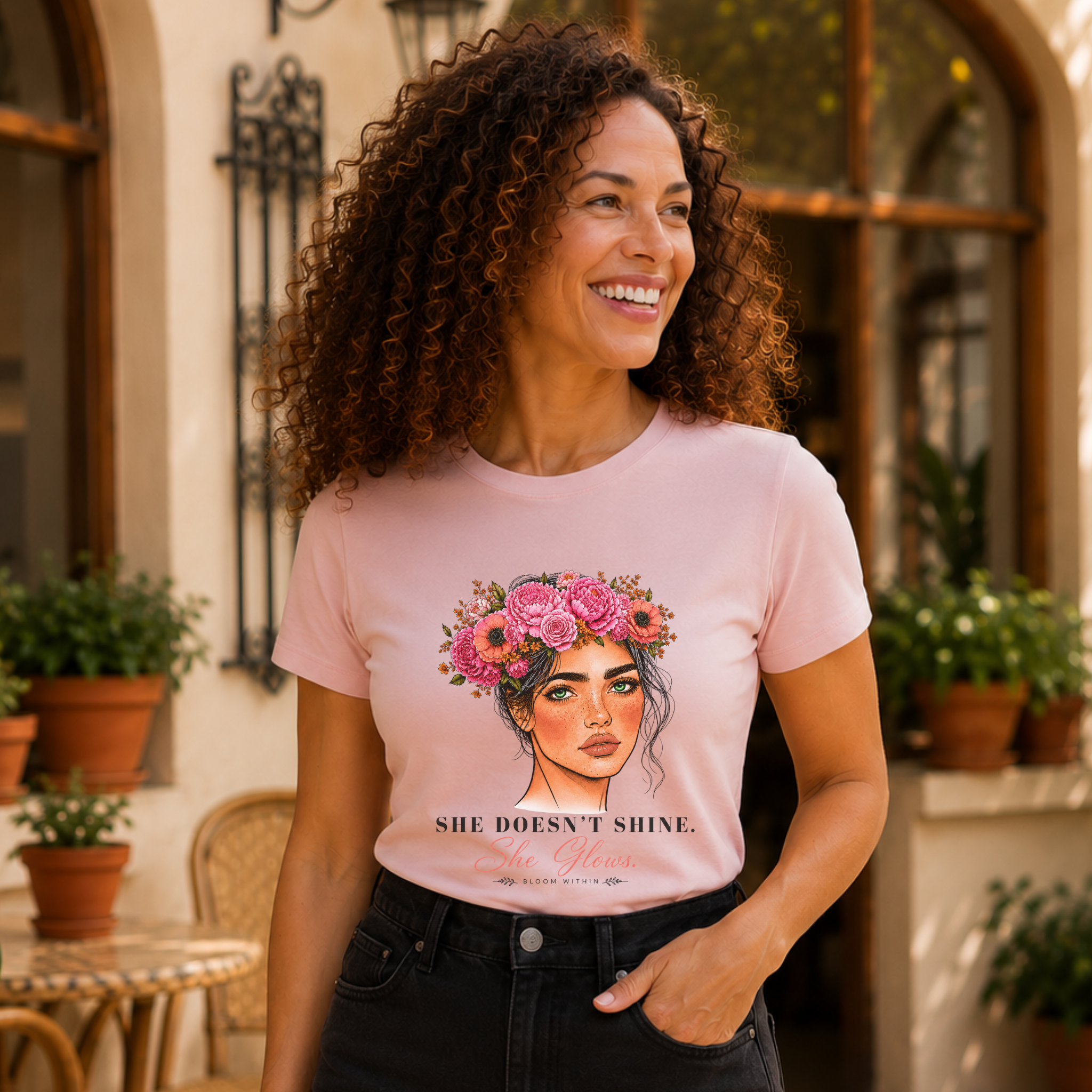 She Doesn't Shine She Glows | Bloom Within