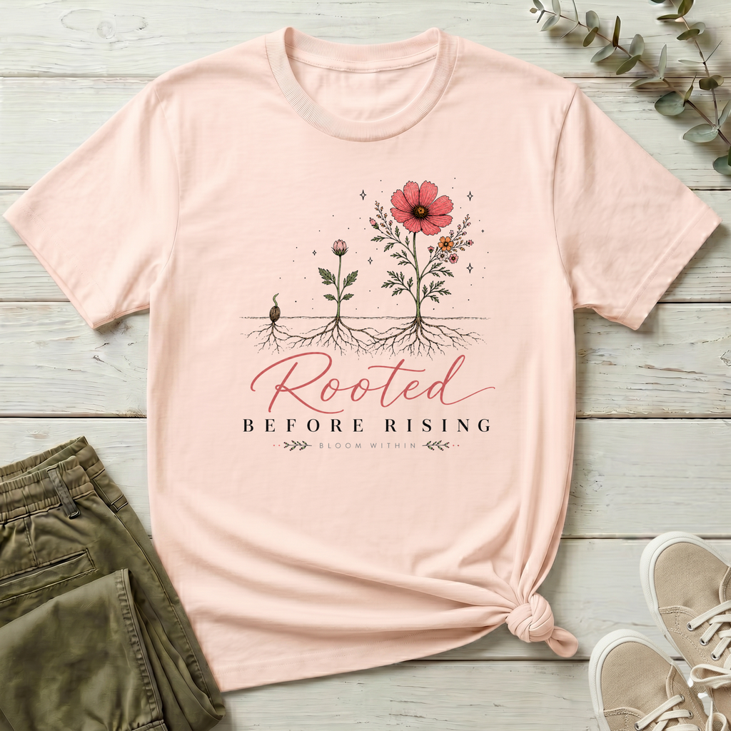 Rooted Before Rising T-Shirt | Bloom Within