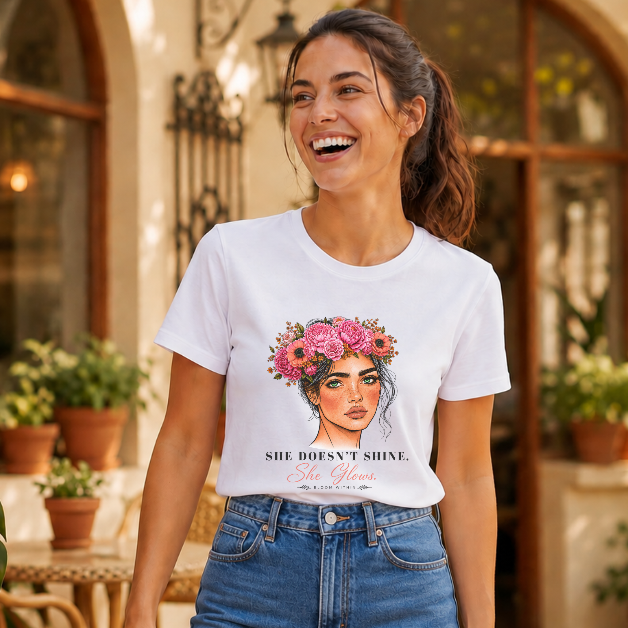 She Doesn't Shine She Glows | Bloom Within