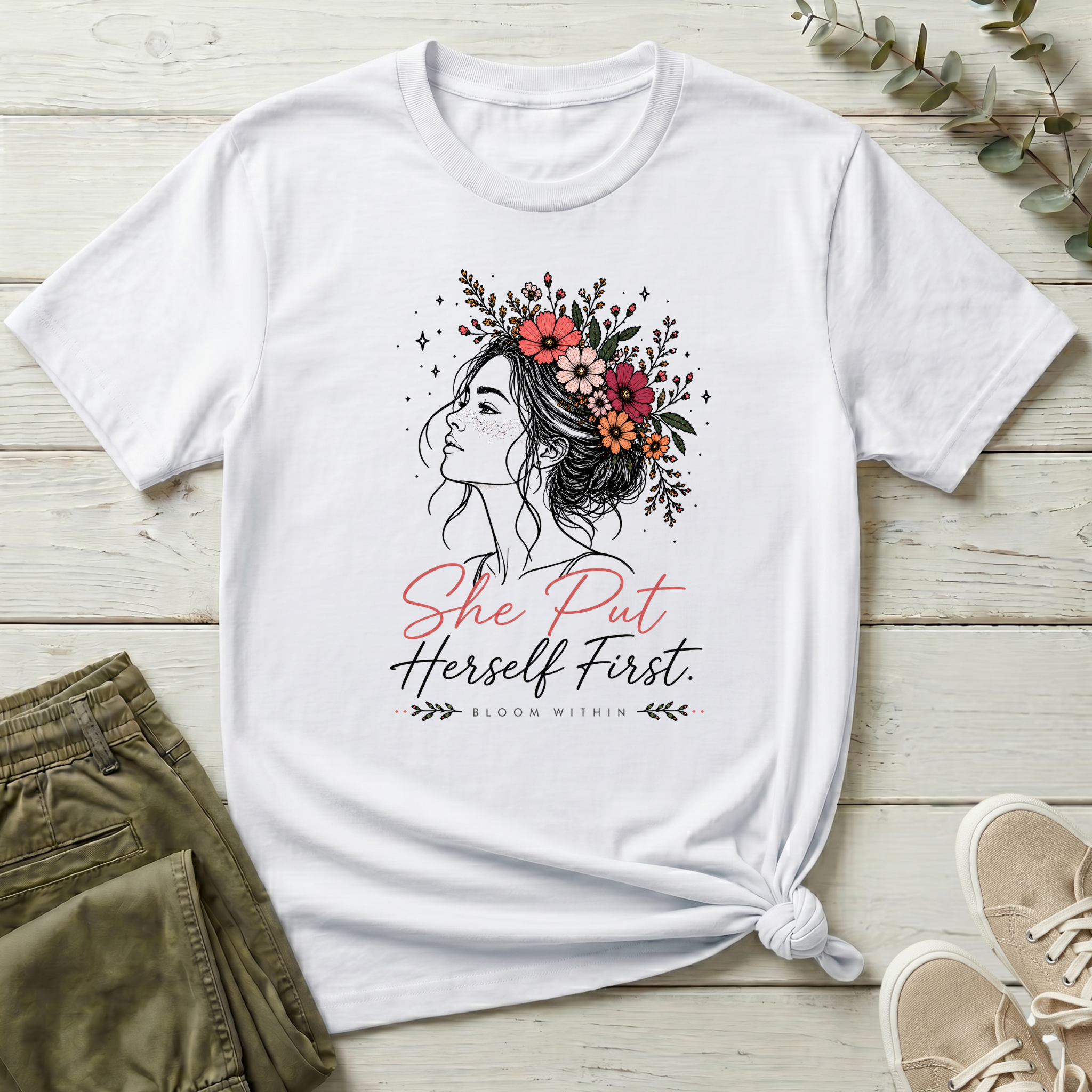 She Put Herself First T-Shirt | Bloom Within